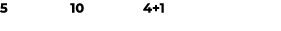 5 10 4+1