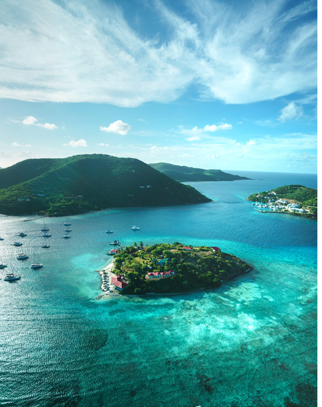 British Virgin Islands aerial