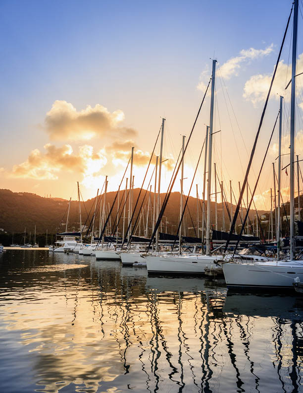 Marina in Tortola island in BVI