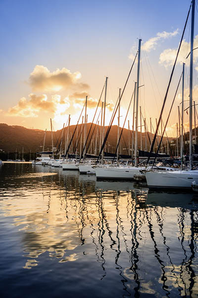 Marina in Tortola island in BVI