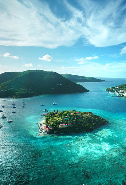 British Virgin Islands aerial