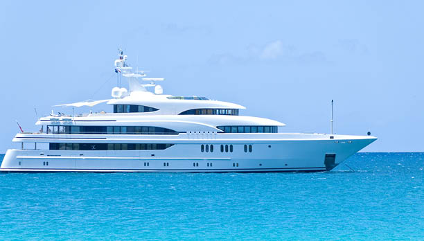 Yacht on the Caribbean Sea