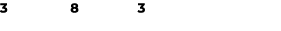 3 8 3