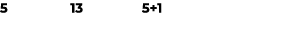 5 13 5+1