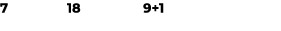 7 18 9+1 