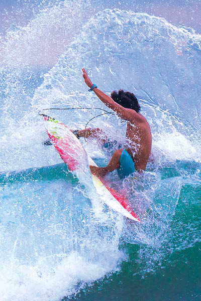 Riding the waves. Jaco Beach, Costa Rica, surf paradise