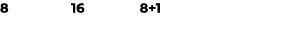 8 16 8+1 