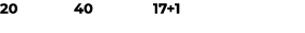 20 40 17+1