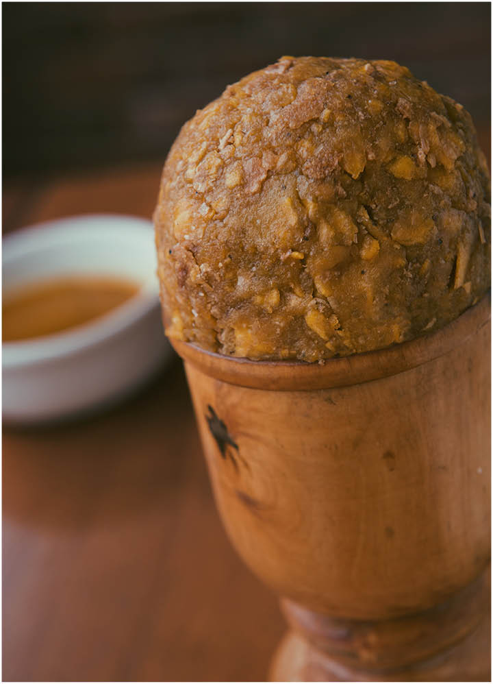 Mofongo en pil n, typical food of Dominican Republic and Puerto Rico, latin amerincan food, in vertical format
