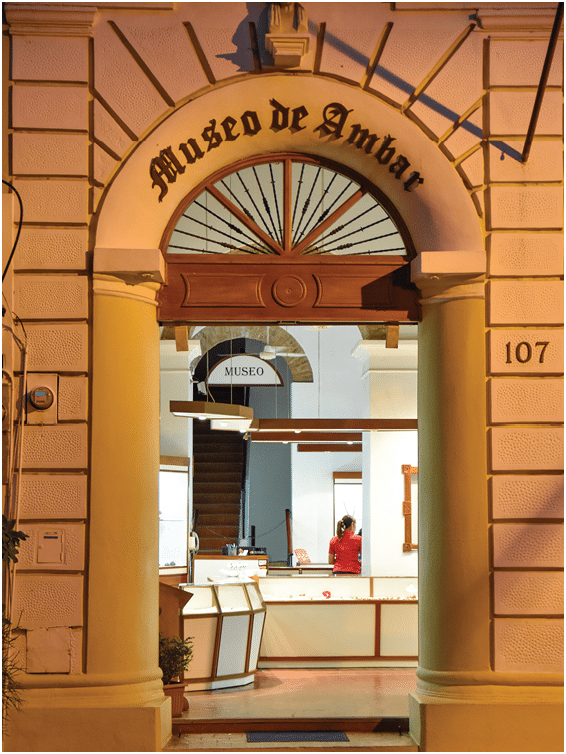 SANTO DOMINGO, DOMINICAN REPUBLIC - January 29, 2016: Amber museum located in Columbus Park. Colonial Zone of Santo Domingo, UNESCO World heritage.