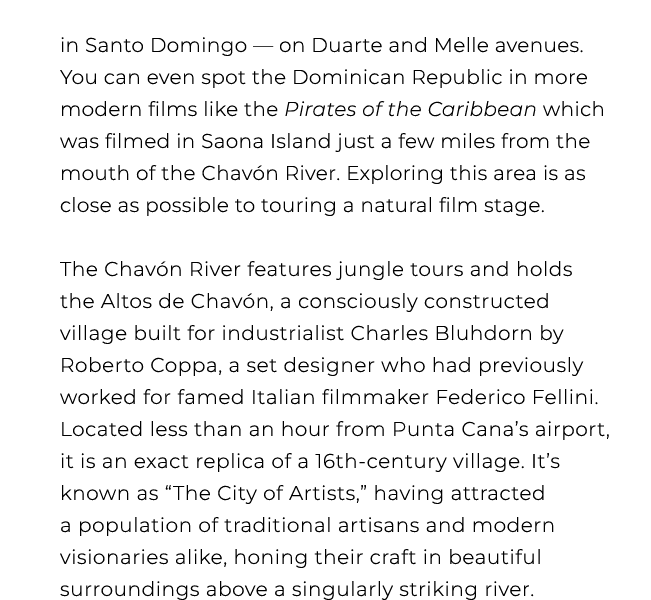 in Santo Domingo — on Duarte and Melle avenues. You can even spot the Dominican Republic in more modern films like th...