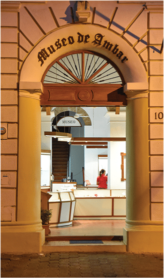 SANTO DOMINGO, DOMINICAN REPUBLIC - January 29, 2016: Amber museum located in Columbus Park. Colonial Zone of Santo Domingo, UNESCO World heritage.