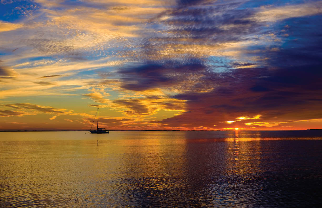 The natural beauty of the Florida Keys at sunset.