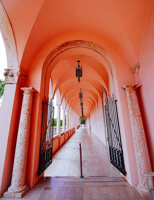 Sarasota, Florida, USA - 09 08 2024: The landscape of The John and Mable Ringling Museum of Art
