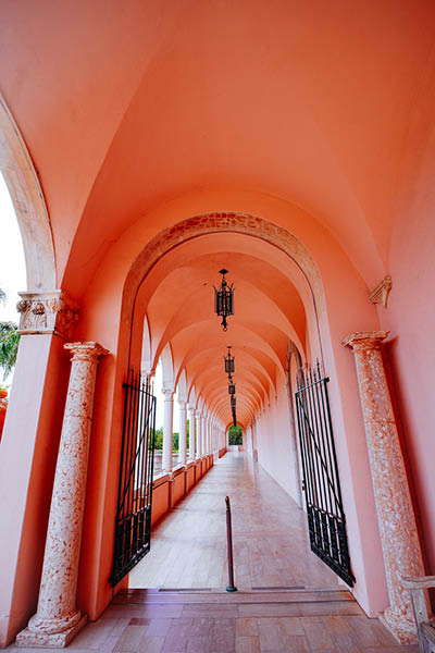Sarasota, Florida, USA - 09 08 2024: The landscape of The John and Mable Ringling Museum of Art