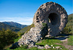 castle ruin “ Engelsbourg" in Thann in the Vosges mountains in france