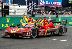 Winners of the 92th 24 Hours of Le Mans 2024 - 50 FERRARI AF CORSE with drivers Fuoco, Molina and Nielsen during 4th round of the FIA WEC, at the Circuit de la Sarthe, Le Mans, France on June 16 2024