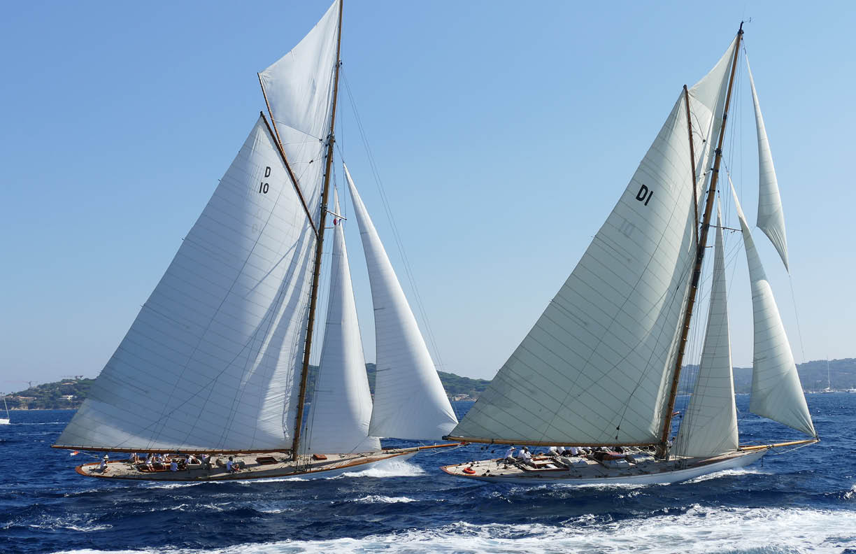 The Gaff Cutter has a mainsail with four-side with a usually wooden spar, known as the gaff, along its head. There are two or more head-sails.