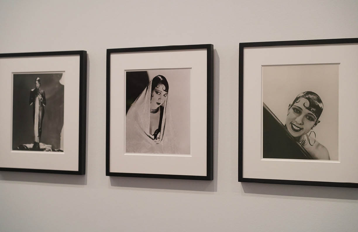 Berlin, Germany - April 23, 2024: Photography of Josephine Baker by George Hoyningen-Huene at display in the “Josephine Baker. Icon in Motion" exhibition in Berlin's Neue Nationalgalerie