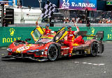 Winners of the 92th 24 Hours of Le Mans 2024 - 50 FERRARI AF CORSE with drivers Fuoco, Molina and Nielsen during 4th round of the FIA WEC, at the Circuit de la Sarthe, Le Mans, France on June 16 2024