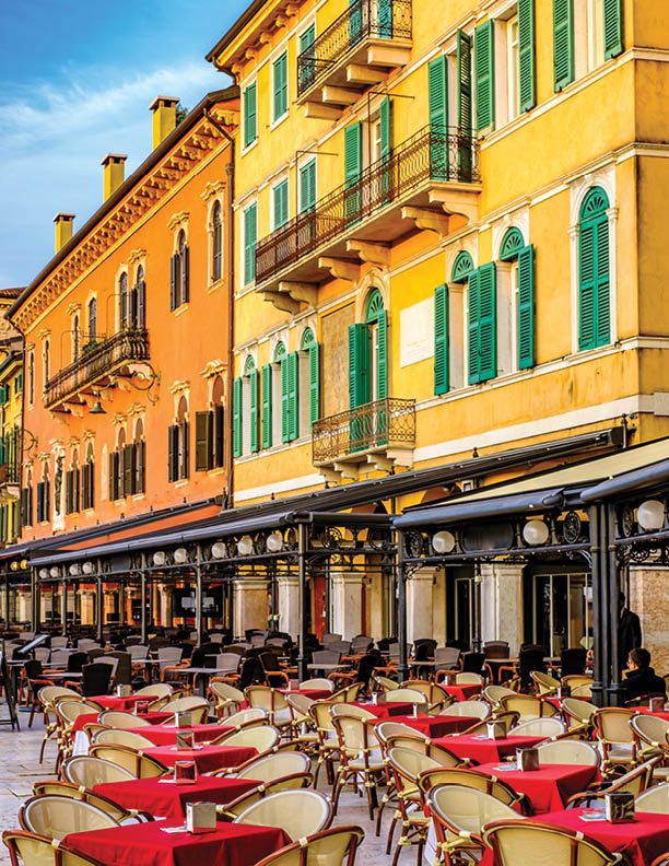 typical italian sidewalk cafe - restaurant - photo