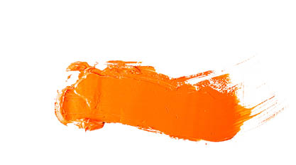 Handmade oil paint brush strokes isolated over the white background as an element of backdrop design