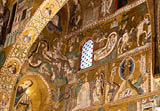 Interior of the palatine chapel at Palermo, Sicily, Italy