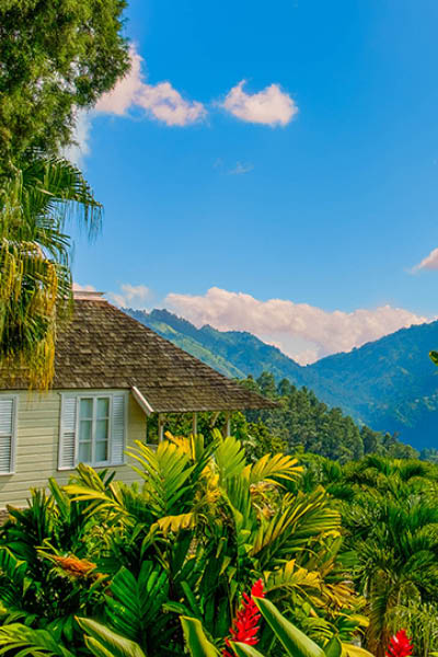 The Blue Mountains, Jamaica, Dec 2018, Strawberry Hill Hotel house