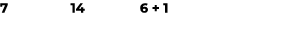 7 14 6 + 1