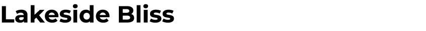 Lakeside Bliss