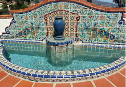 Water fountain taken at Adamson on house Malibu.