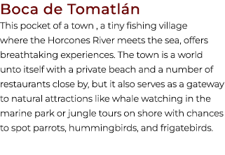 Boca de Tomatl n This pocket of a town , a tiny fishing village where the Horcones River meets the sea, offers breath...