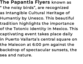 The Papantla Flyers known as “ the noisy birds”, are recognized as Intangible Cultural Heritage of Humantiy by Unesco...