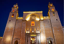 Merida San Idefonso cathedral of Yucatan in Mexico
