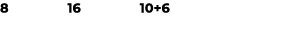 8 16 10+6