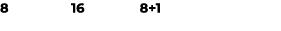 8 16 8+1
