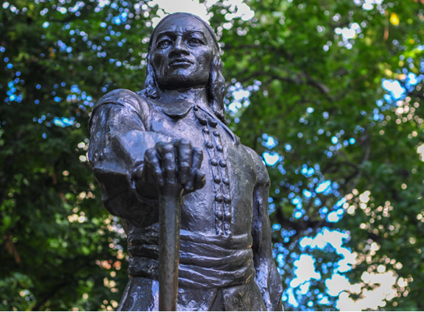 New York City - August 16, 2008: Monument to Peter Stuyvesant, the last governor-general of the Dutch colony of New Amsterdam in Stuyvesant Square, New York City.