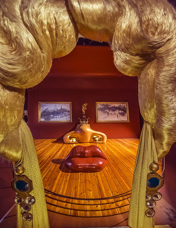 FIGUERAS, SPAIN - NOVEMBER 22, 2013: Famous Mae West room in Dali's Theatre - Museum building, opened on September 28, 1974 and housing the largest collection of works by Salvador Dali.