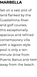 Marbella Set on a vast plot of land flanked by the Guadalmina River and golf courses, this exceptionally spacious and...