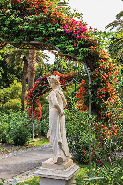 Santa Cruz de Tenerife, Spain - February 15, 2025. Sculpture of Garcia Sanabria Park in Santa Cruz de Tenerife, Spain 