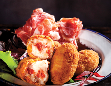 Croquettes, spanish tapas croquetas de jamon