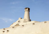 Cartagena, Spain - May 28, 2017: Turret of the historic Peral submarine in the city of Cartagena, Murcia province, Spain