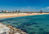 Bogatell beach in Barcelona, Spain