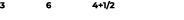 3 6 4+1/2