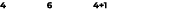 4 6 4+1
