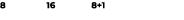 8 16 8+1