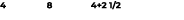 4 8 4+2 1/2