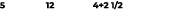 5 12 4+2 1/2
