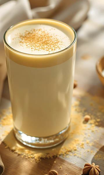 Traditional Jamaican Irish Moss drink made with sea moss and almond milk, served in a glass jar.