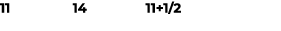 11 14 11+1/2